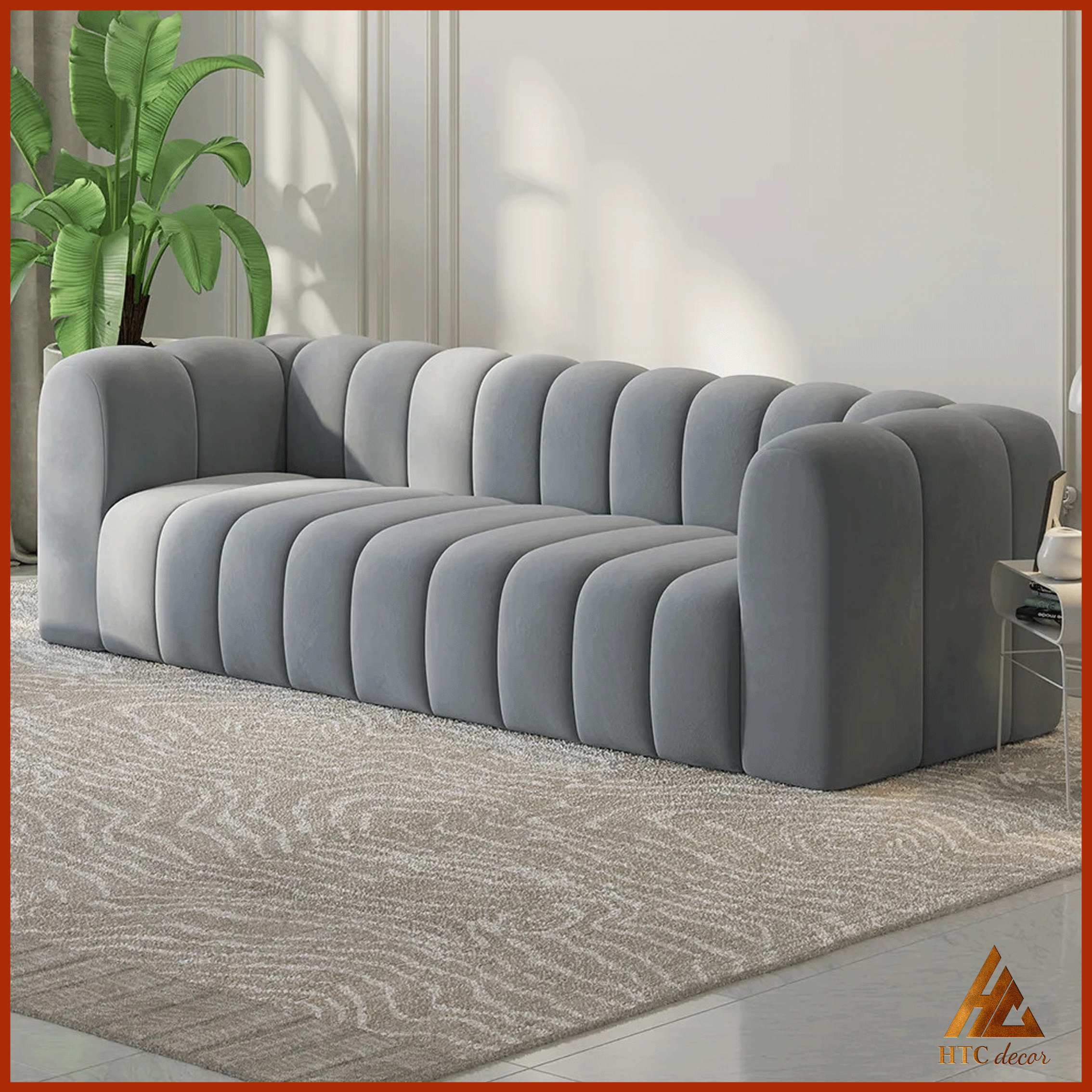 Ghế Sofa Băng Larva Vải Nhung